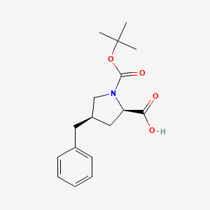 (4R)-1-N-BOC-4-BENZYL-D-PROLINE structure, CAS 158459-13-3