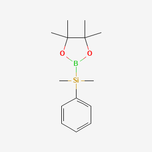 (DIMETHYLPHENYLSILYL)BORONIC ACID PINAC& structure, CAS 185990-03-8