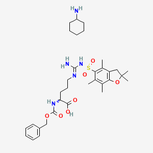 N-alpha-Benzyloxycarbonyl-N'-2,2,4,6,7-pentaMethyldihydrobenzofuran-5-sulfonyl-D-arginine cyclohexylaMine structure, CAS 200191-00-0
