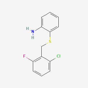 2-[(2-CHLORO-6-FLUOROBENZYL)THIO]ANILINE structure, CAS 646989-63-1