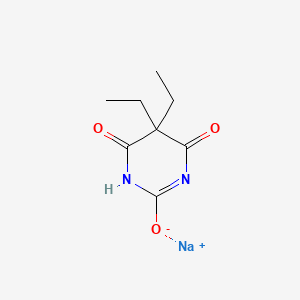 5,5-DIETHYLBARBITURIC ACID SODIUM SALT structure, CAS 144-02-5