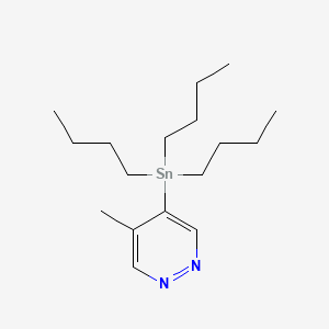 4-Methyl-5-tributylstannylpyridazine structure, CAS 1206830-76-3