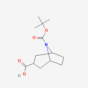 N-BOC-8-AZABICYCLO[3.2.1]OCTANE-3-CARBOXYLIC ACID structure, CAS 1159826-74-0
