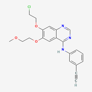 4-QuinazolinaMine, 7-(2-chloroethoxy)-N-(3-ethynylphenyl)-6-(2-Methoxyethoxy)- structure, CAS 183321-85-9