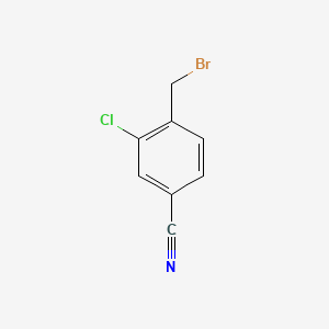 4-(bromomethyl)-3-chlorobenzonitrile structure, CAS 21924-83-4