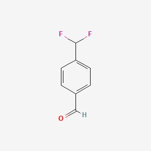 4-Formylbenzal fluoride, alpha,alpha-Difluoro-p-tolualdehyde structure, CAS 55805-29-3