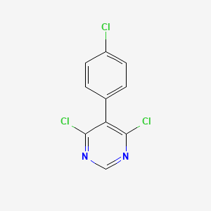 4,6-dichloro-5-(4-chlorophenyl)-pyriMidine structure, CAS 3974-18-3