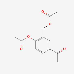 4-Acetoxy-3-acetoxymethylacetophenone structure, CAS 24085-06-1