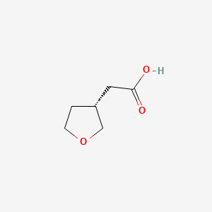 (R)-2-(tetrahydrofuran-3-yl)acetic acid structure, CAS 146255-25-6