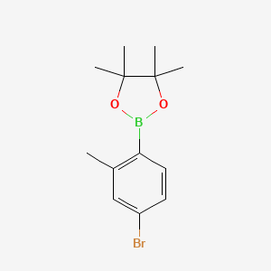 2-(4-bromo-2-methylphenyl)-4,4,5,5-tetramethyl-1,3,2-dioxaborolane structure, CAS 321574-04-3