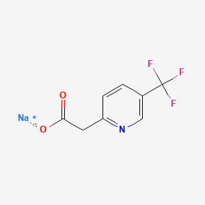 Sodium 2-(5-(trifluoromethyl)pyridin-2-yl)acetate structure, CAS 1956366-39-4