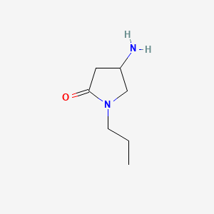 4-Amino-1-propyl-2-pyrrolidinone structure, CAS 1083245-99-1