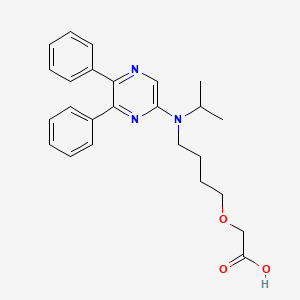 [4-[(5,6-DIPHENYLPYRAZINYL)(1-METHYLETHYL)AMINO]BUTOXY]-ACETIC ACID structure, CAS 475085-57-5