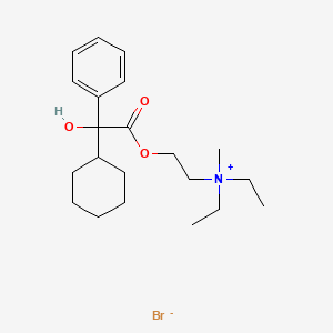Oxyphenonium bromide structure, CAS 50-10-2