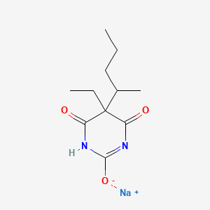 Pentobarbital sodium structure, CAS 57-33-0