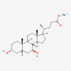 Cholan-24-oic acid, 3,7-dihydroxy-, MonosodiuM salt, (3a,5b,7b)- structure, CAS 2898-95-5