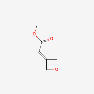 Methyl 2-(oxetan-3-ylidene)acetate structure, CAS 1105665-34-6