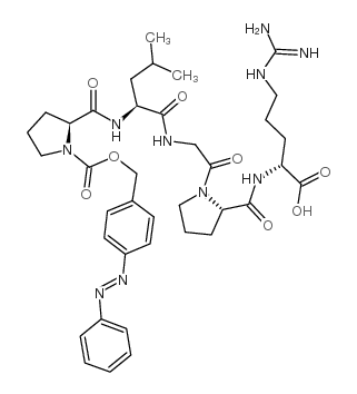 4-PHENYLAZOBENZYLOXYCARBONYL-L-PRO-LEU-GLY-PRO-D-ARG DIHYDRATE structure, CAS 17011-78-8