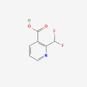 2-(Difluoromethyl)pyridine-3-carboxylic acid structure, CAS 1256809-21-8