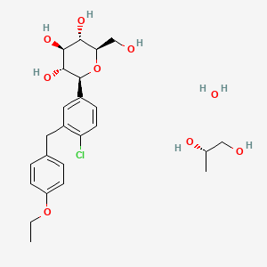 Dapagliflozin ((2S)-1,2-propanediol, hydrate) structure, CAS 960404-48-2
