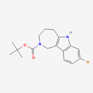 tert-butyl 8-broMo-4,5-dihydroazepino[4,3-b]indole-2(1H,3H,6H)-carboxylate structure, CAS 1260494-16-3