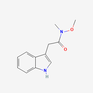 2-(1H-indol-3-yl)-N-Methoxy-N-MethylacetaMide structure, CAS 132922-37-3