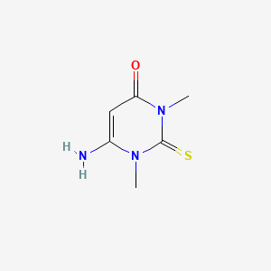 6-aMino-2,3-dihydro-1,3-diMethyl-2-thioxopyriMidin-4(1H)-one structure, CAS 3120-52-3