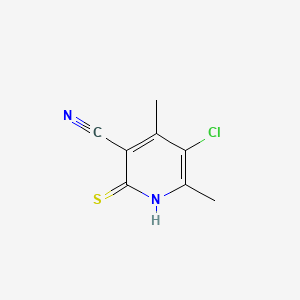 3-Pyridinecarbonitrile,5-chloro-1,2-dihydro-4,6-diMethyl-2-thioxo- structure, CAS 752238-36-1