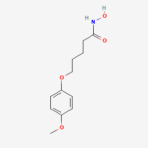 N-hydroxy-5-(4-methoxyphenoxy)pentanamide structure, CAS 1956355-48-8