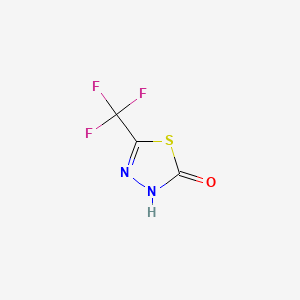 5-(trifluoromethyl)-1,3,4-thiadiazol-2(3H)-one structure, CAS 84352-75-0