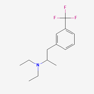 N,N-Diethyl-alpha-methyl-m-trifluoromethylphenethylamine structure, CAS 74051-11-9