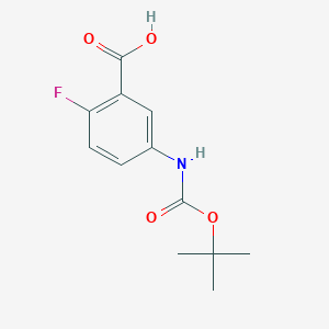 5-([(TERT-BUTOXY)CARBONYL]AMINO)-2-FLUOROBENZOIC ACID structure, CAS 141940-32-1