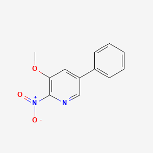 3-methoxy-2-nitro-5-phenylpyridine structure, CAS 152684-17-8