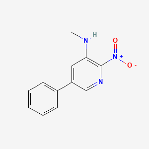 N-methyl-2-nitro-5-phenylpyridin-3-amine structure, CAS 152684-14-5
