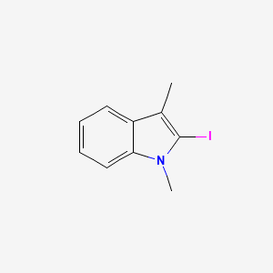 1H-Indole, 2-iodo-1,3-diMethyl- structure, CAS 37117-32-1