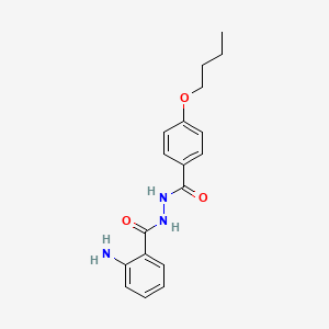 N-(2-amino-benzoyl)-N'-4-Butoxy-benzoylhydrazine structure, CAS 871100-06-0
