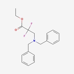 ethyl 3-(dibenzylaMino)-2,2-difluoropropanoate structure, CAS 541547-36-8