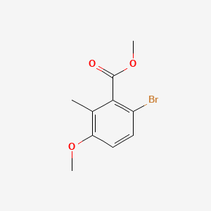 Methyl 6-bromo-3-methoxy-2-methylbenzoate structure, CAS 55289-16-2