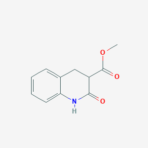 methyl 1,2,3,4-tetrahydro-2-oxoquinoline-3-carboxylate structure, CAS 105404-33-9