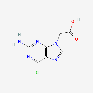 2-AMINO-6-CHLORO-9H-PURINE-9-ACETIC ACID structure, CAS 149376-70-5