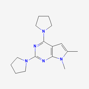 6,7-DIMETHYL-2,4-DI-1-PYRROLIDINYL-7H-PYRROLO[2,3-D]PYRIMIDINE HYDROCHLORIDE structure, CAS 157013-32-6