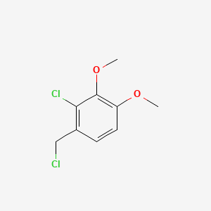 2-chloro-1-(chloromethyl)-3,4-dimethoxybenzene structure, CAS 93983-14-3