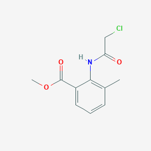 methyl 2-(2-chloroacetamido)-3-methylbenzoate structure, CAS 77093-79-9
