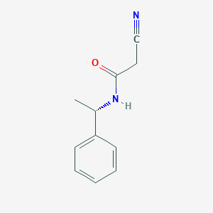 2-cyano-N-((S)-1-phenylethyl)acetamide structure, CAS 1240041-69-3