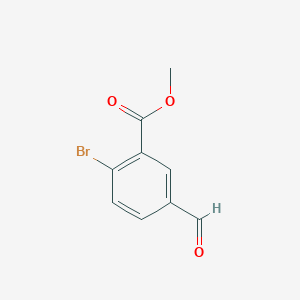 methyl 2-bromo-5-formylbenzoate structure, CAS 1043418-95-6