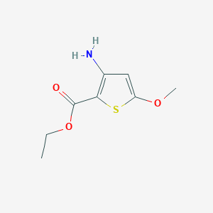 2-Thiophenecarboxylicacid,3-amino-5-methoxy-,ethylester(9CI) structure, CAS 460355-90-2