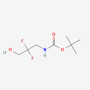 tert-butyl 2,2-difluoro-3-hydroxypropylcarbamate structure, CAS 1314398-21-4