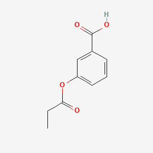 3-(propionyloxy)benzoic acid structure, CAS 51988-36-4