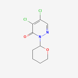4,5-Dichloro-2-(tetrahydro-pyran-2-yl)-2H-pyridazin-3-one structure, CAS 173206-13-8