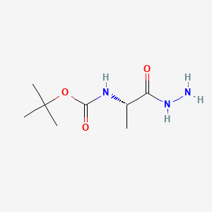 tert-butyl (1-hydrazinyl-1-oxopropan-2-yl)carbaMate structure, CAS 41863-52-9